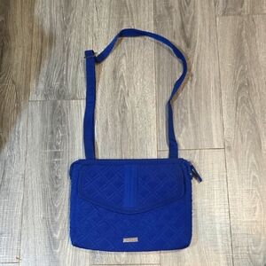 Vera Bradley Cobalt Blue Quilted Crossbody Bag.